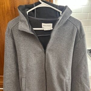 Ministry of Supply Men's Hybrid Full Zip Hoodie - granite heather Size S